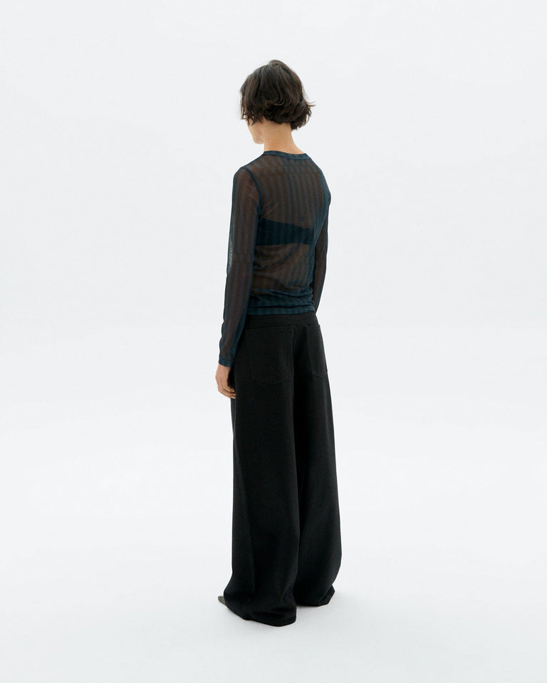 Pantalón wide leg negro Hedda sostenible - 5