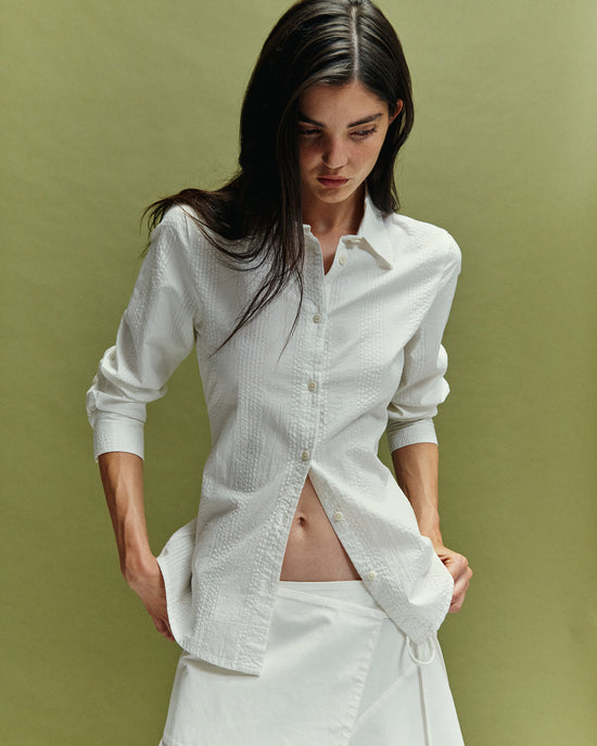 Katha fitted white blouse