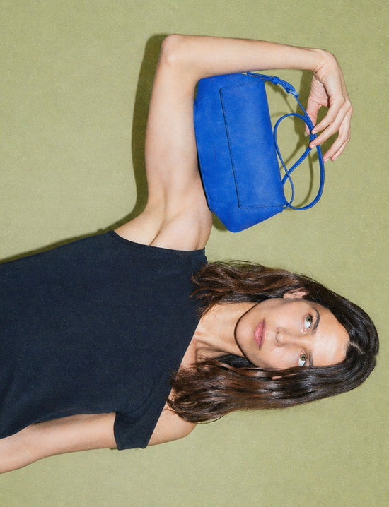 Electric blue leather bag Jennie