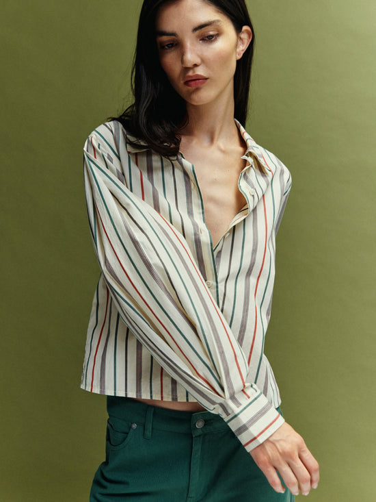 Duna multicolor-striped blouse