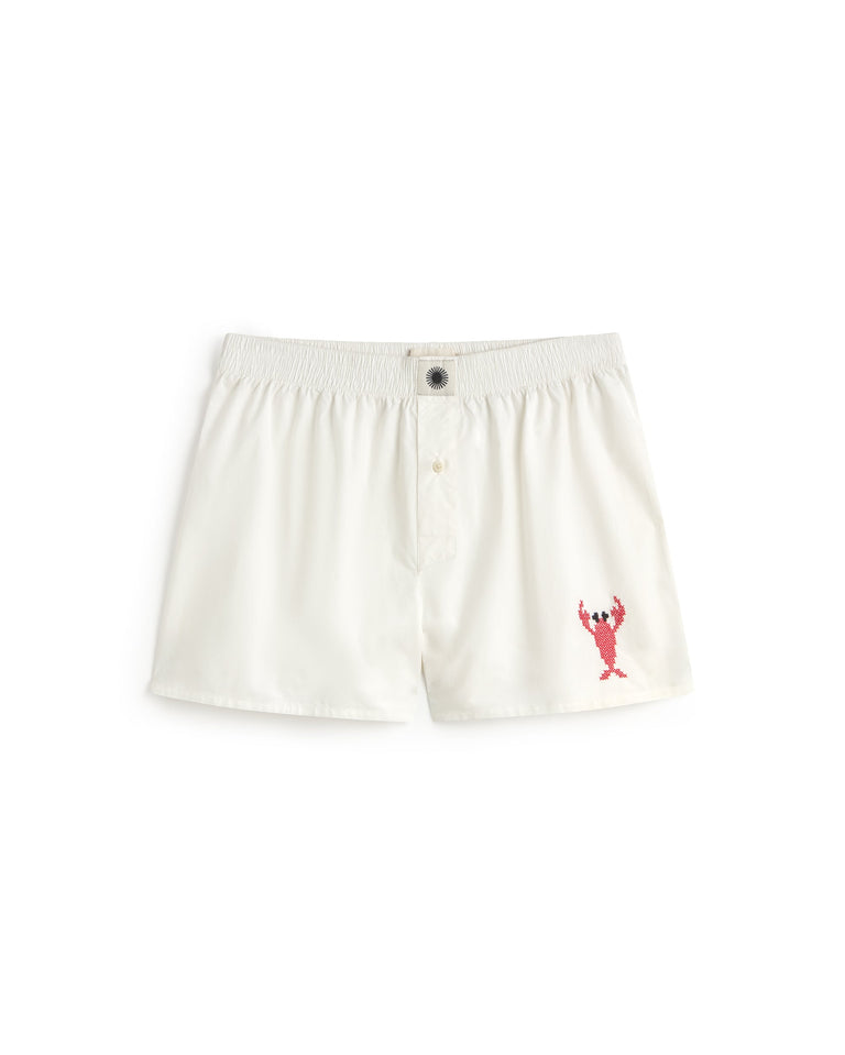 Boxer popelin bordado lobster sostenible silueta - 1