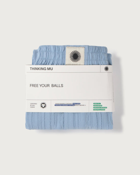 Boxer popcorn azul sostenible silueta - 3