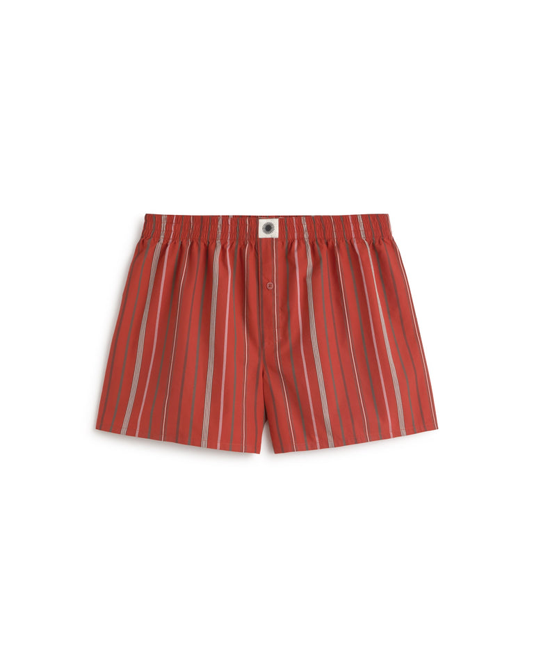Boxer rayas rojo sostenible silueta - 1