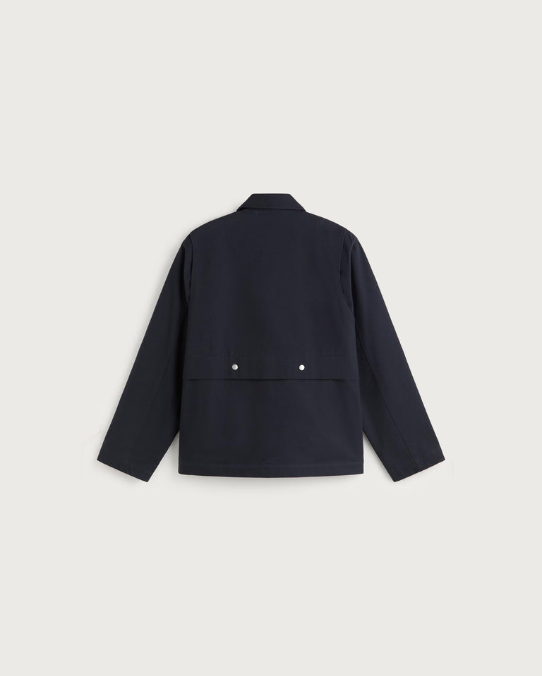 Chaqueta oversize navy Callum sostenible silueta - 3
