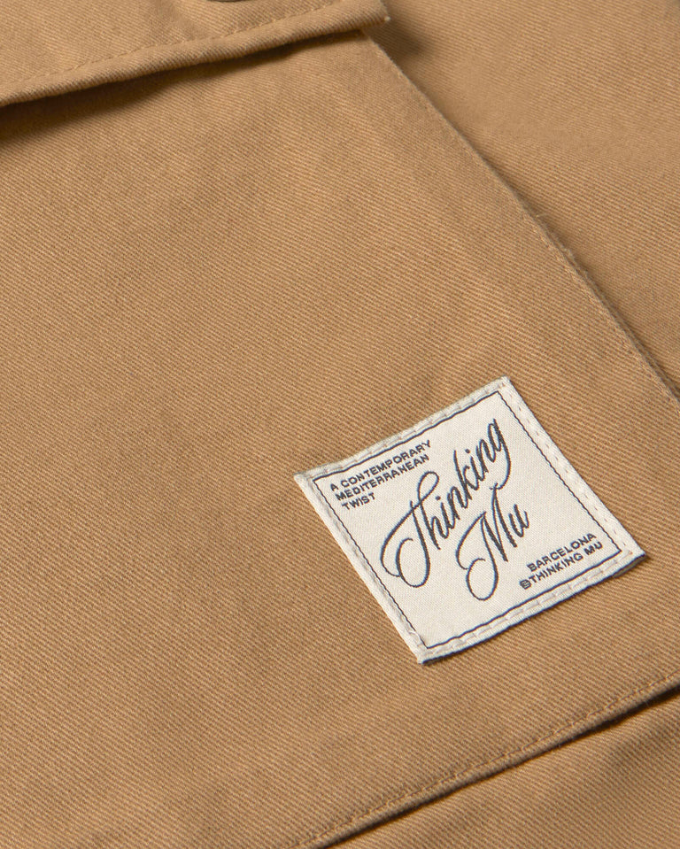 Chaqueta oversize camel Callum sostenible silueta - 2