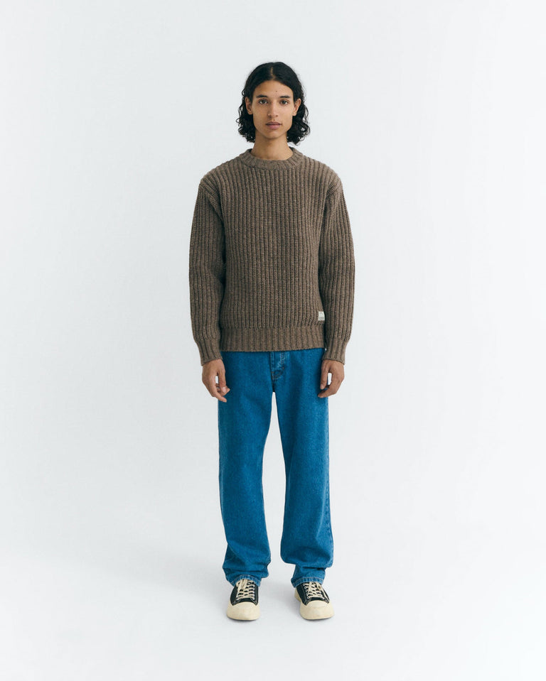 Jersey lana marrón Santos sostenible - 2