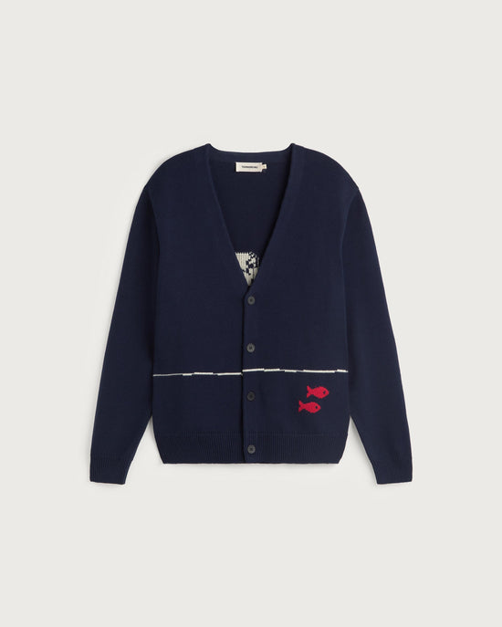 Cardigan punto algodón orgánico pescadors Creed sostenible silueta - 1