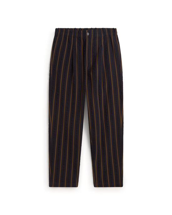 Pantalón loose seersucker rayas Luc sostenible silueta - 1