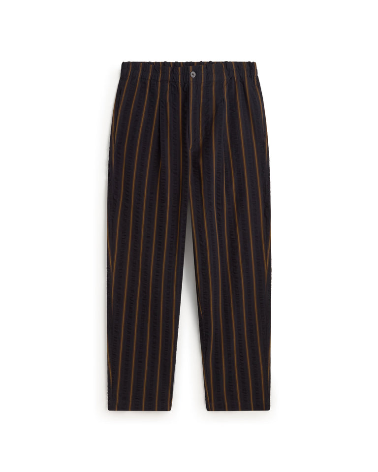 Pantalón loose seersucker rayas Luc sostenible silueta - 1
