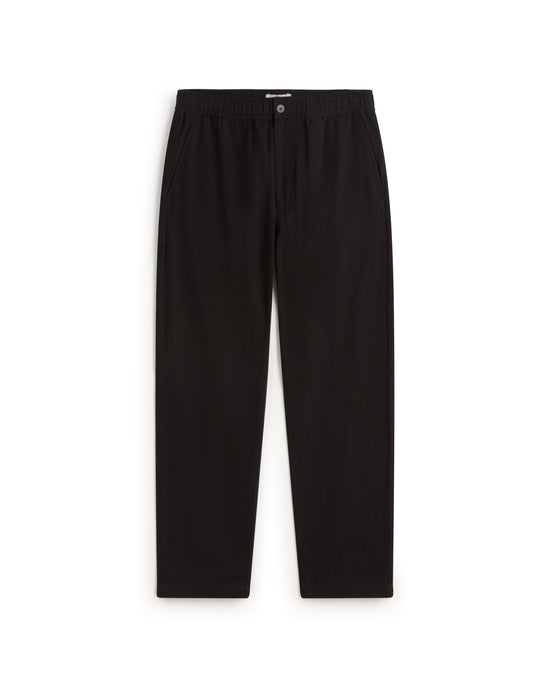 Pantalón recto negro Travel light sostenible silueta - 1