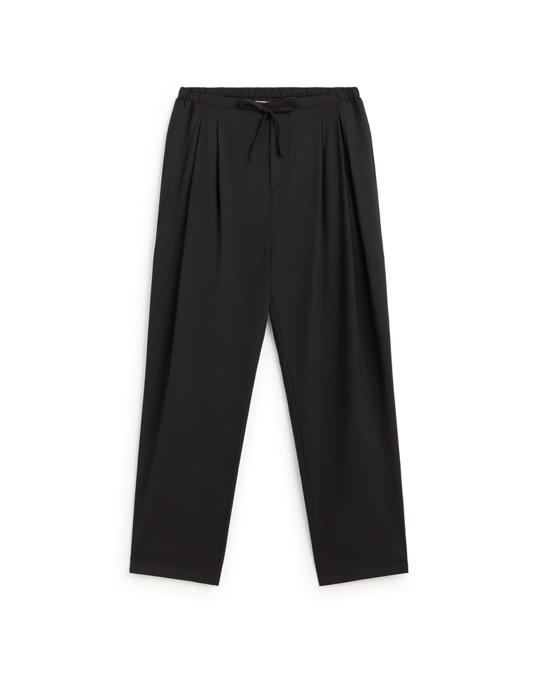 Pantalón pinza lana fría negro Robert sostenible silueta - 1