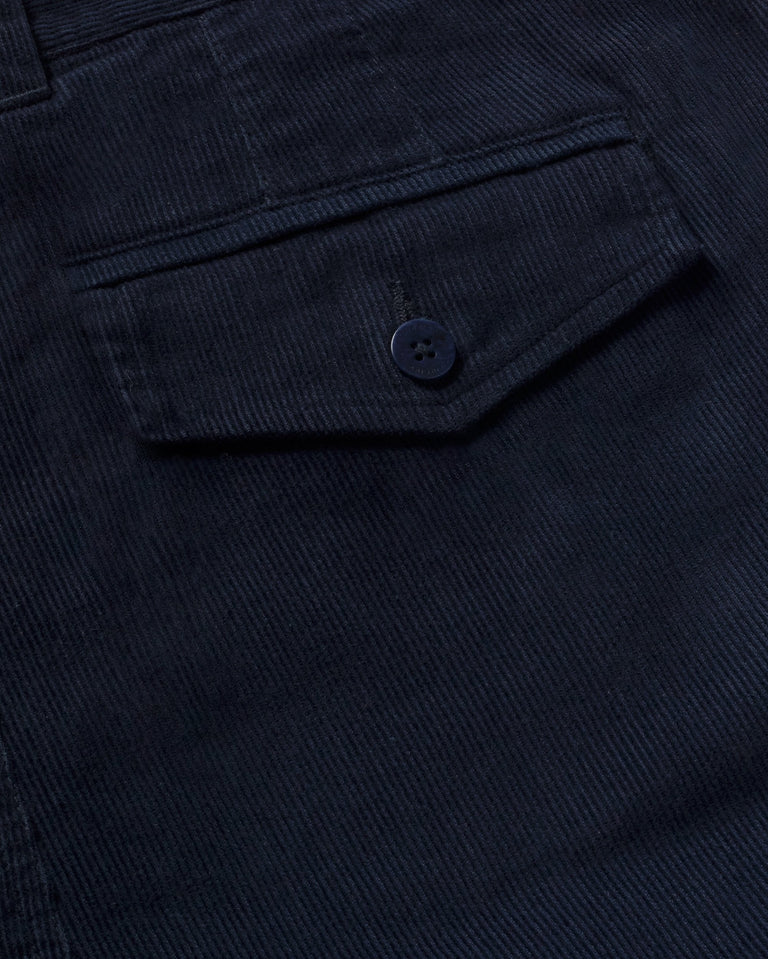 Pantalón carrot micro pana navy Friend sostenible silueta - 3