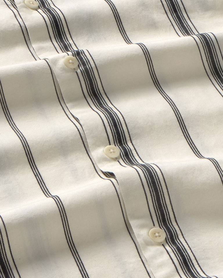 Camisa blanca rayas negras Haru sostenible silueta - 2