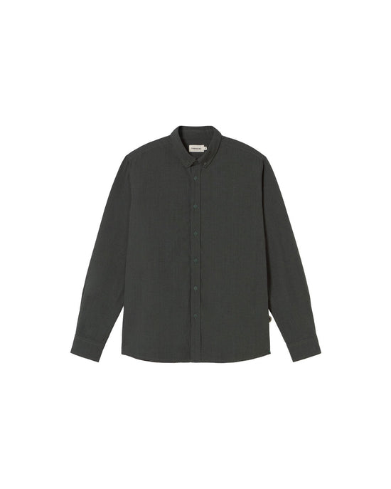 Camisa verde oscuro microchecks Ant sostenible silueta - 1