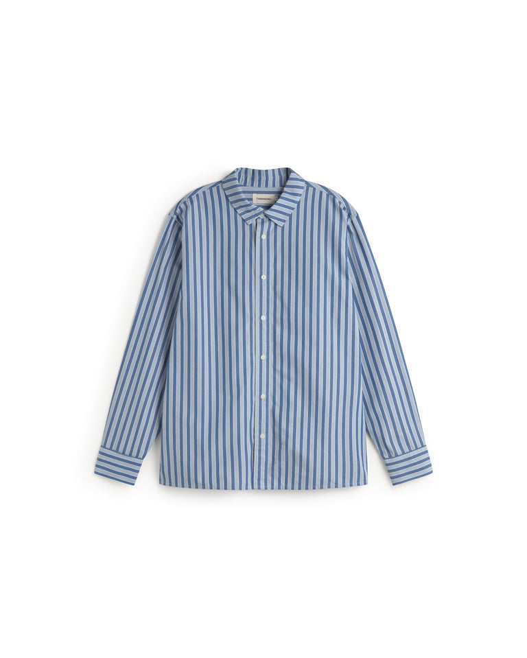 Camisa rayas azul Jimbo sostenible silueta - 1