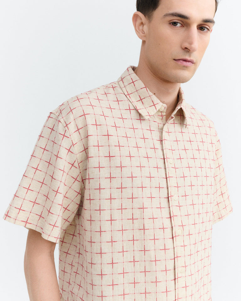 Camisa oversize cuadros lattice Kurtis sostenible - 3