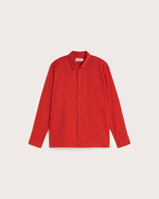 Camisa roja hemp Jimbo sostenible silueta - 1