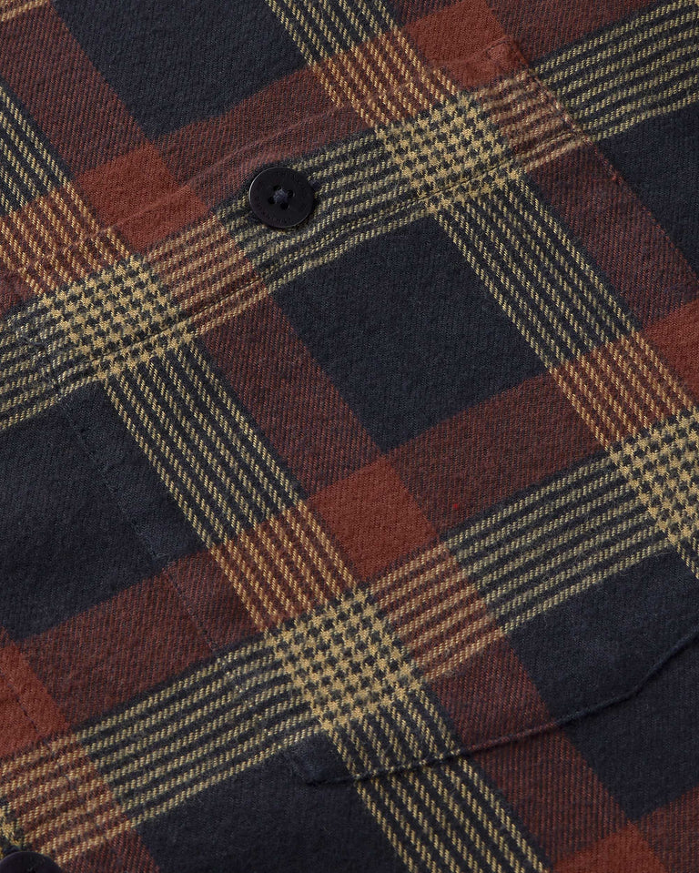 Sobrecamisa cuadros negra albion Theo sostenible silueta - 3