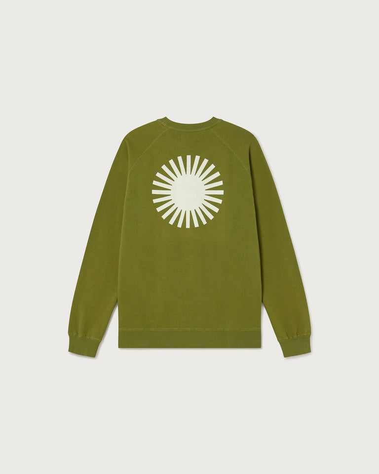 Sudadera sol parrot verde Here comes the sun sostenible - silueta 6