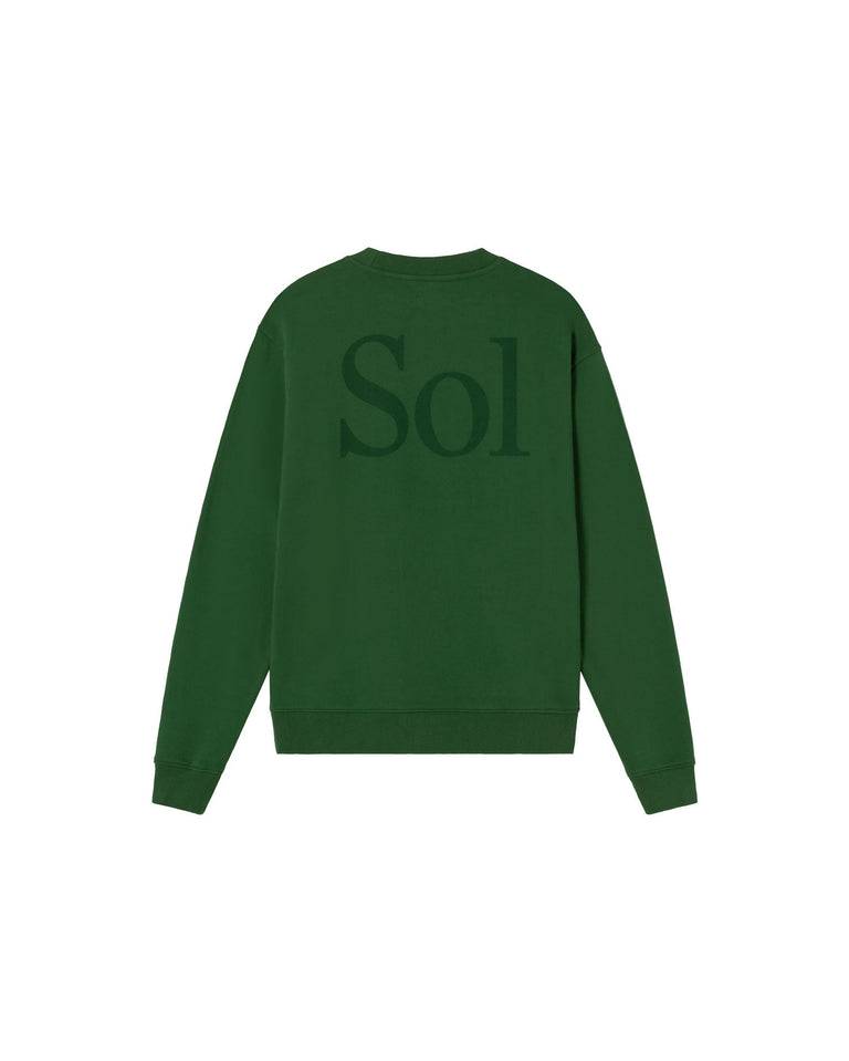 Sudadera verde sol type Leon sostenible - silueta 4