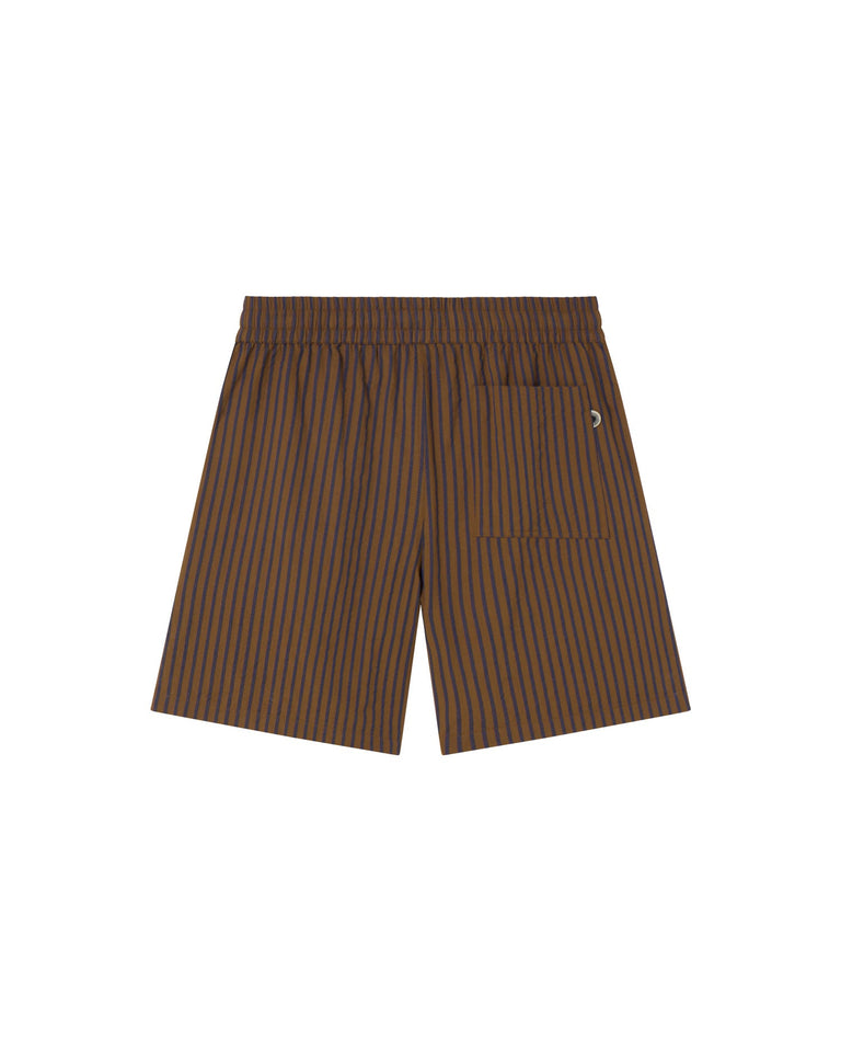 Bermuda marrón rayas Henry sostenible - silueta 3