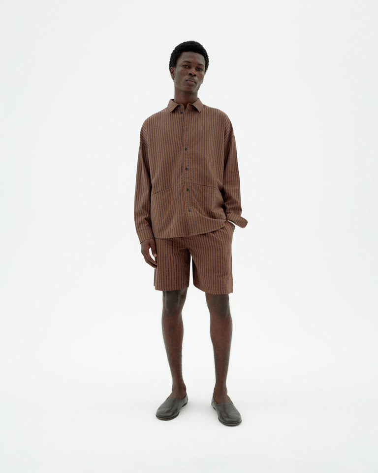 Bermuda marrón rayas Henry sostenible-2