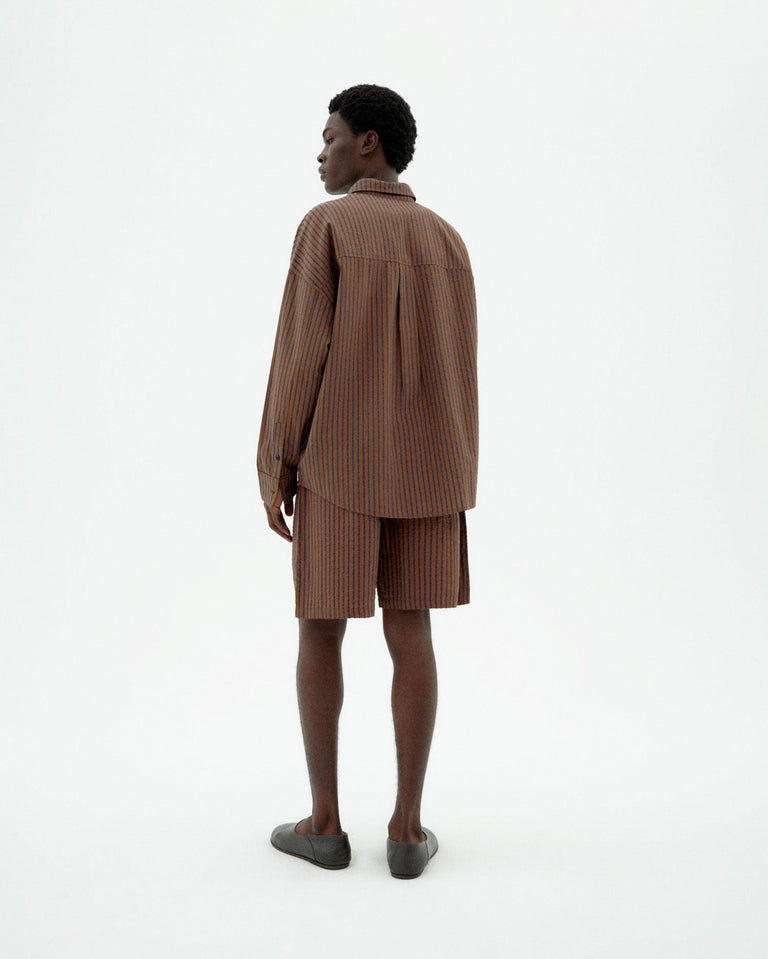 Bermuda marrón rayas Henry sostenible-4