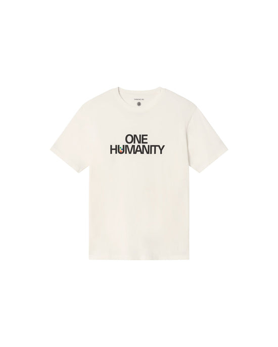 Camiseta blanca One humanity sostenible - silueta 4