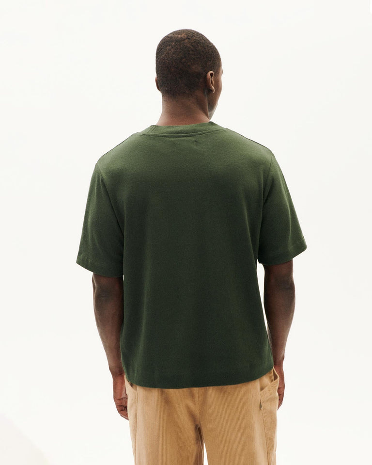 Camiseta gruesa verde hemp Roy sostenible-4