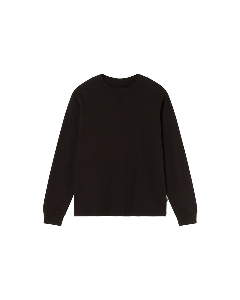 Camiseta gruesa negra hemp Doug sostenible - silueta 1