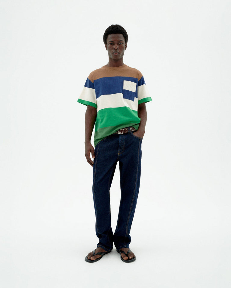 Camiseta rayas multicolor Aaron sostenible-2