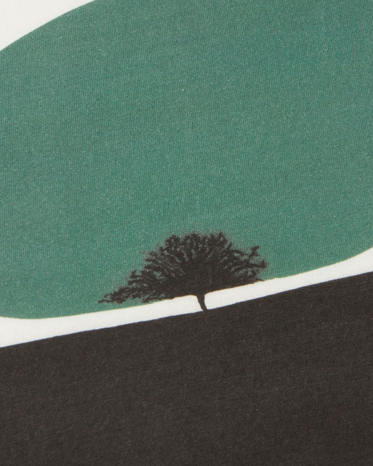 Camiseta blanca trees Zach sostenible - silueta 3