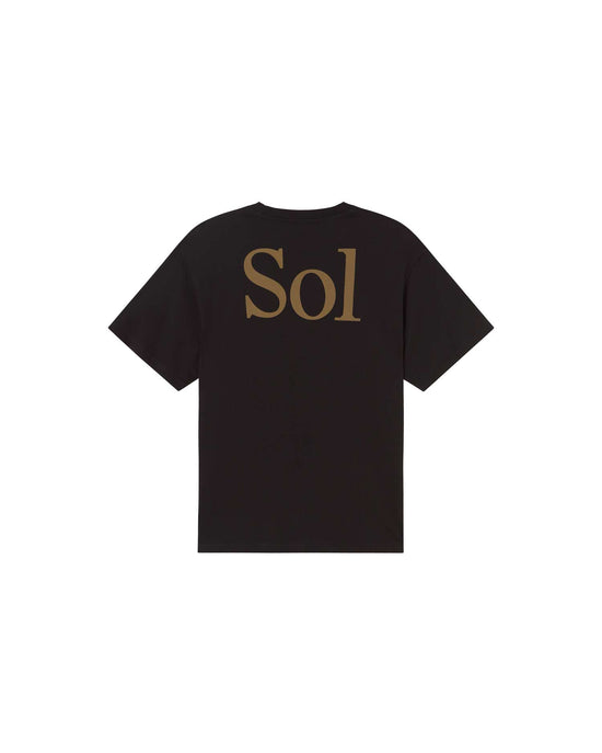 Camiseta negra sol type crudo Aaron sostenible - silueta 2