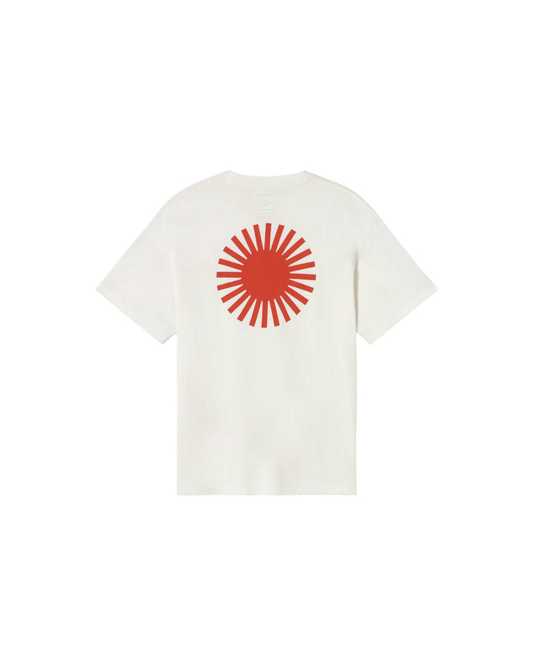 Camiseta blanca sol contrast Aaron sostenible- silueta 2