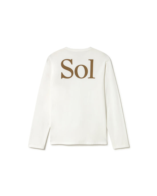 Camiseta blanca sol type Emilio sostenible - silueta 2