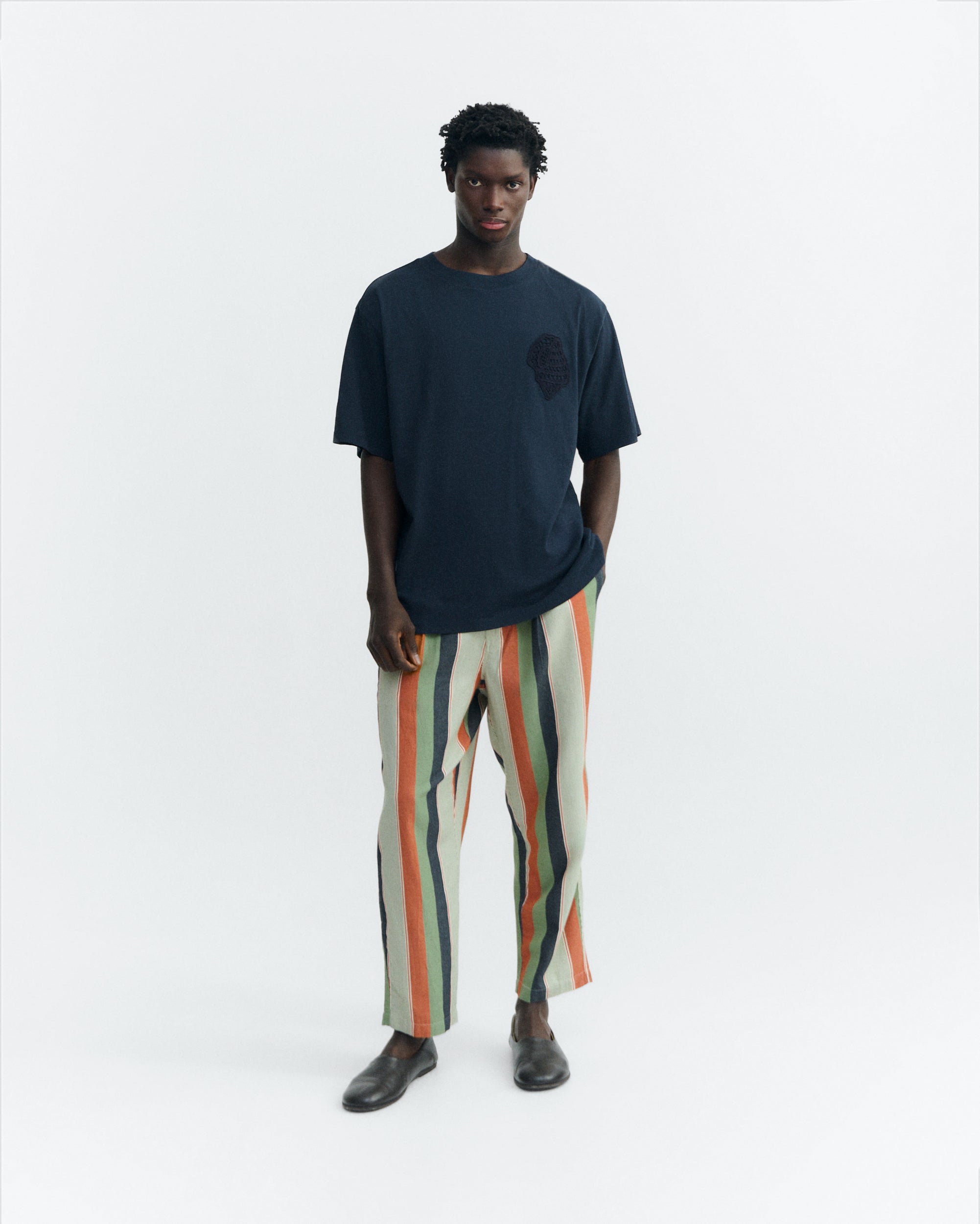 Oversize navy shell t-shirt Eric – THINKING MU APAC