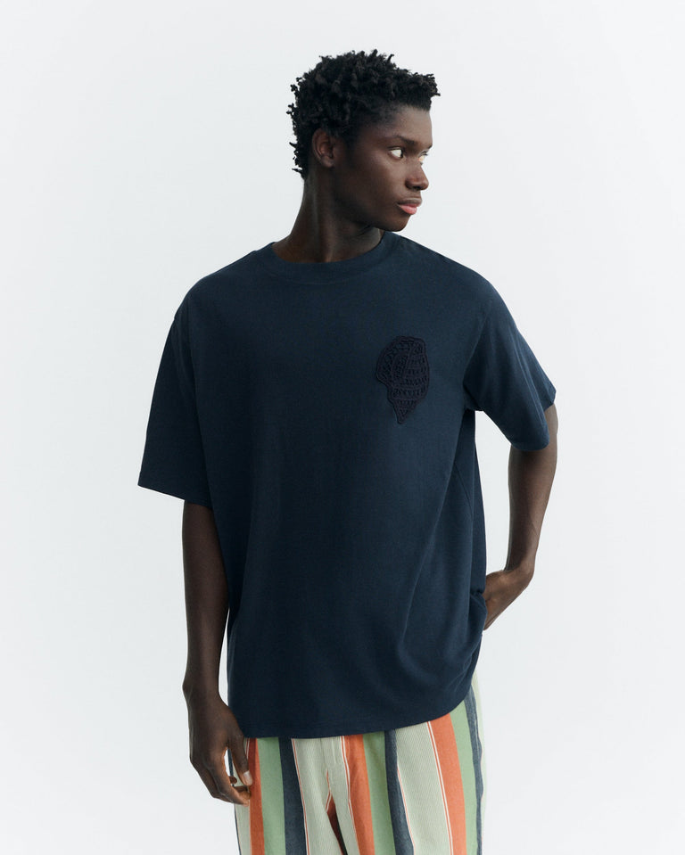 Camiseta oversize navy shell Eric sostenible - 2