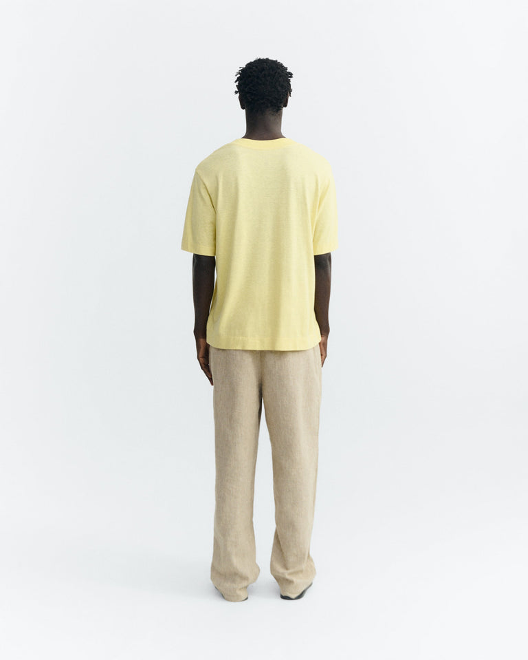 Camiseta amarilla hemp Roy sostenible - 5