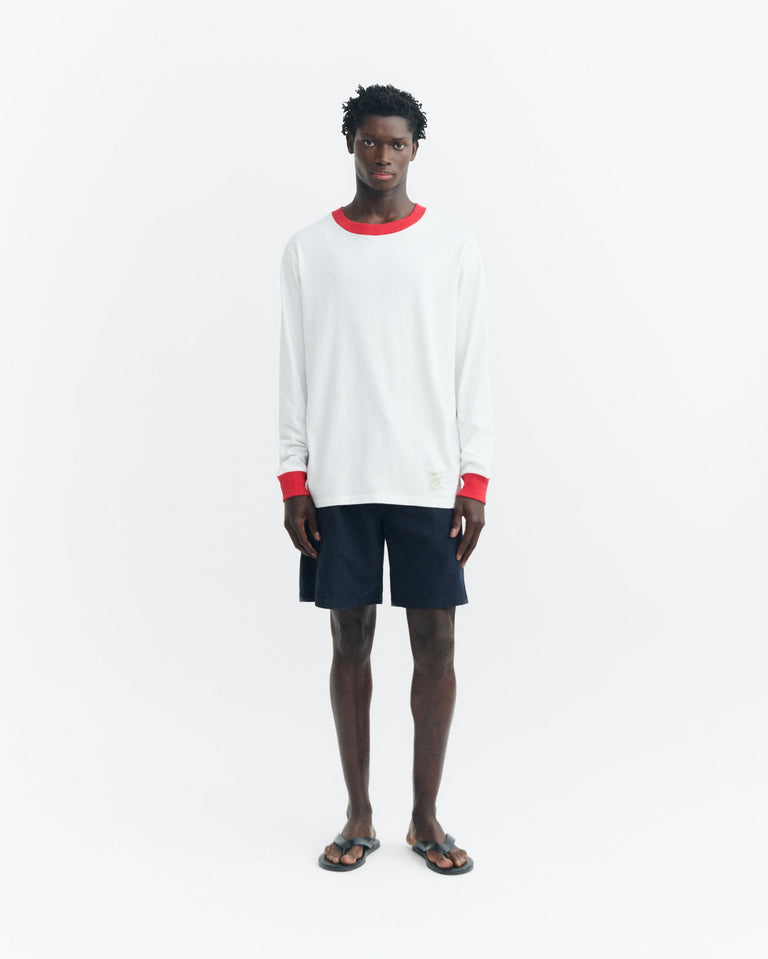 Camiseta manga larga puños rojos Emilio R sostenible - 1