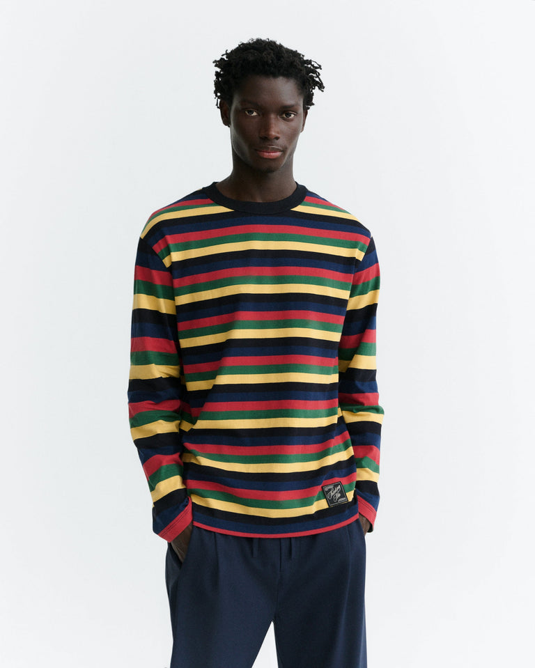 Camiseta manga larga rayas multicolor Emilio R sostenible - 2