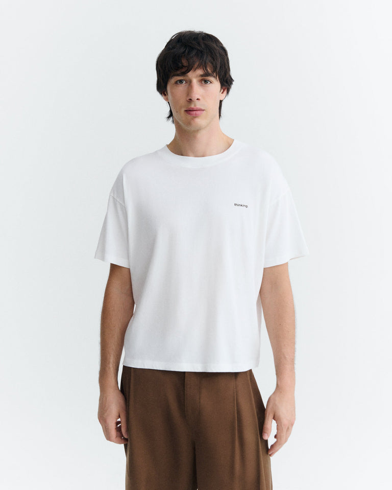 Camiseta blanca thinking Caleb sostenible - 2