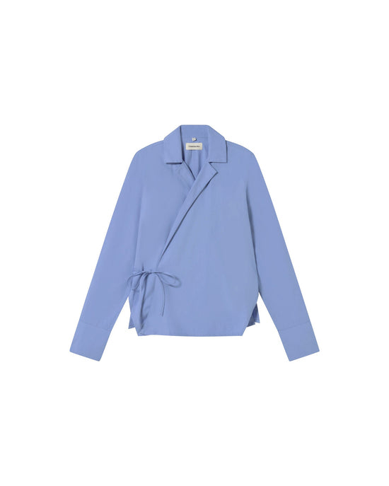 Blusa azul Lenie sostenible - silueta 1