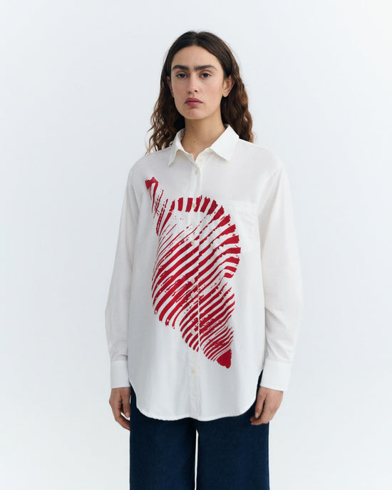 Blusa oversize popelin concha Odie sostenible - 2