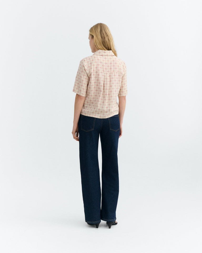 Blusa estampada cuadros lattice Ane sostenible - 4