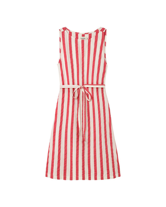 Vestido rayas rojas Cecile sostenible - silueta 3