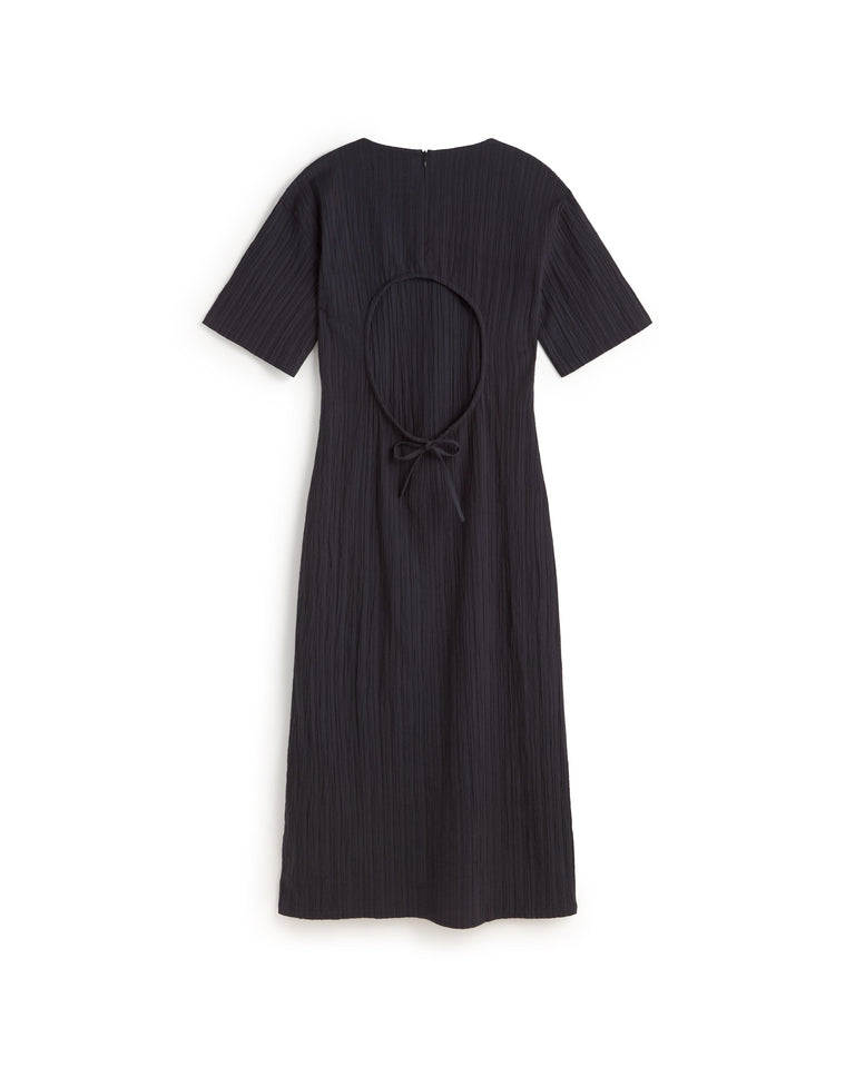 Vestido largo popcorn abertura espalda Kina sostenible silueta - 3