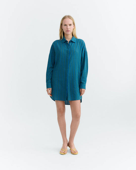 Vestido camisero corto rayas windsor Aurel sostenible - 1