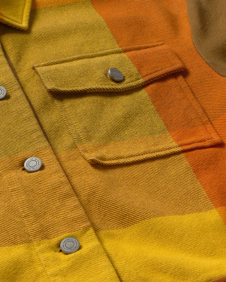 Chaqueta cuadros marrón Frans sostenible silueta - 2