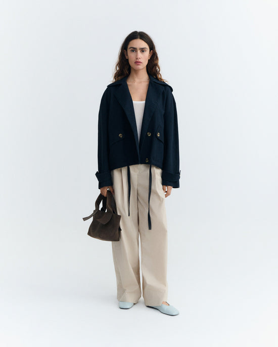 Chaqueta oversize navy Norma sostenible - 6