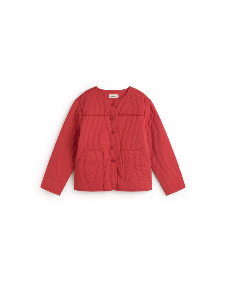 Chaqueta acolchada roja Ayo sostenible silueta - 1